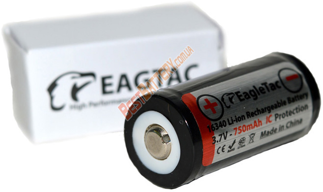 Аккумуляторы Eagle Tac 16340 / RC 123A Li-Ion аккумулятор